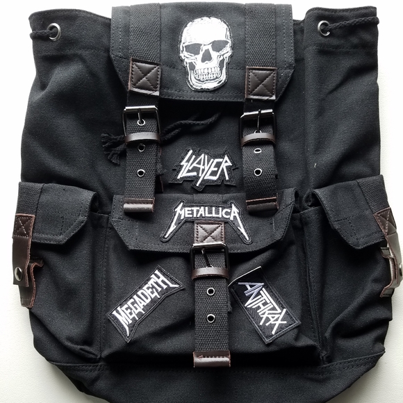 Concert bag, Heavy metal black backpack, skull - Picture 5 of 9